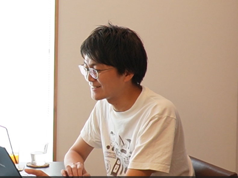 ナル博について楽しそうに語る大敬社長
